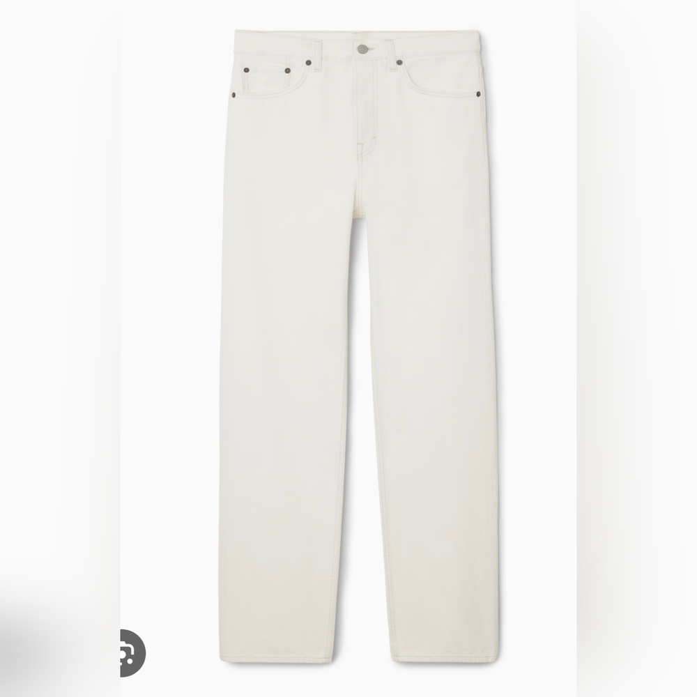 COS COLUMN STRAIGHT-LEG JEANS CHALK SIZE 32